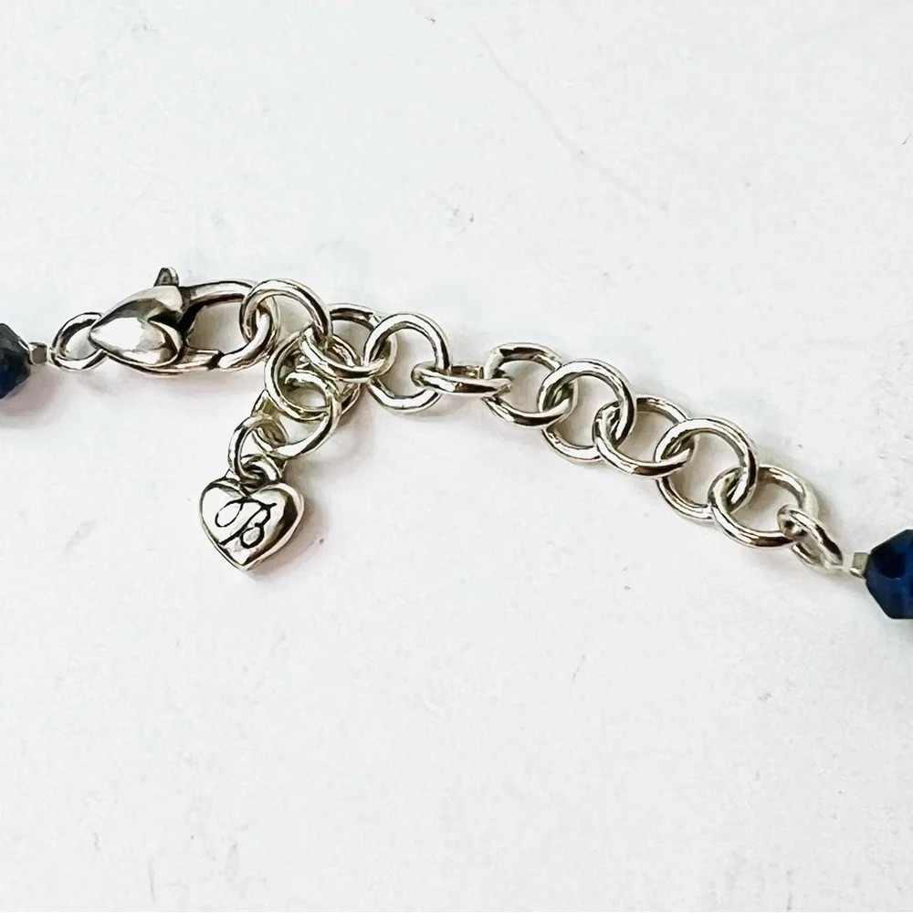 Brighton Lapis Lazuli Heart Necklace Blue Gemstone 15.5” + 2.5” Extender